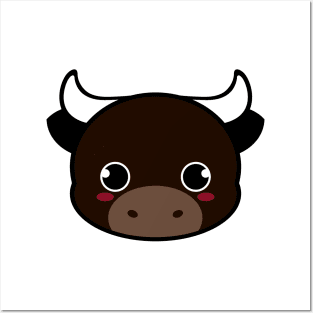 Cute Black Bull Posters and Art